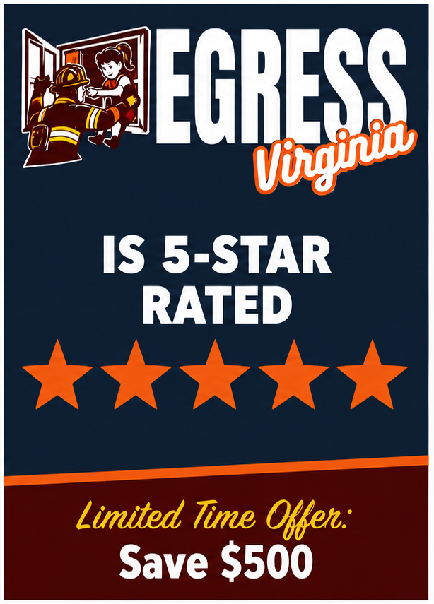 Egress Virginia is 5-star rated with hundreds of reviews
